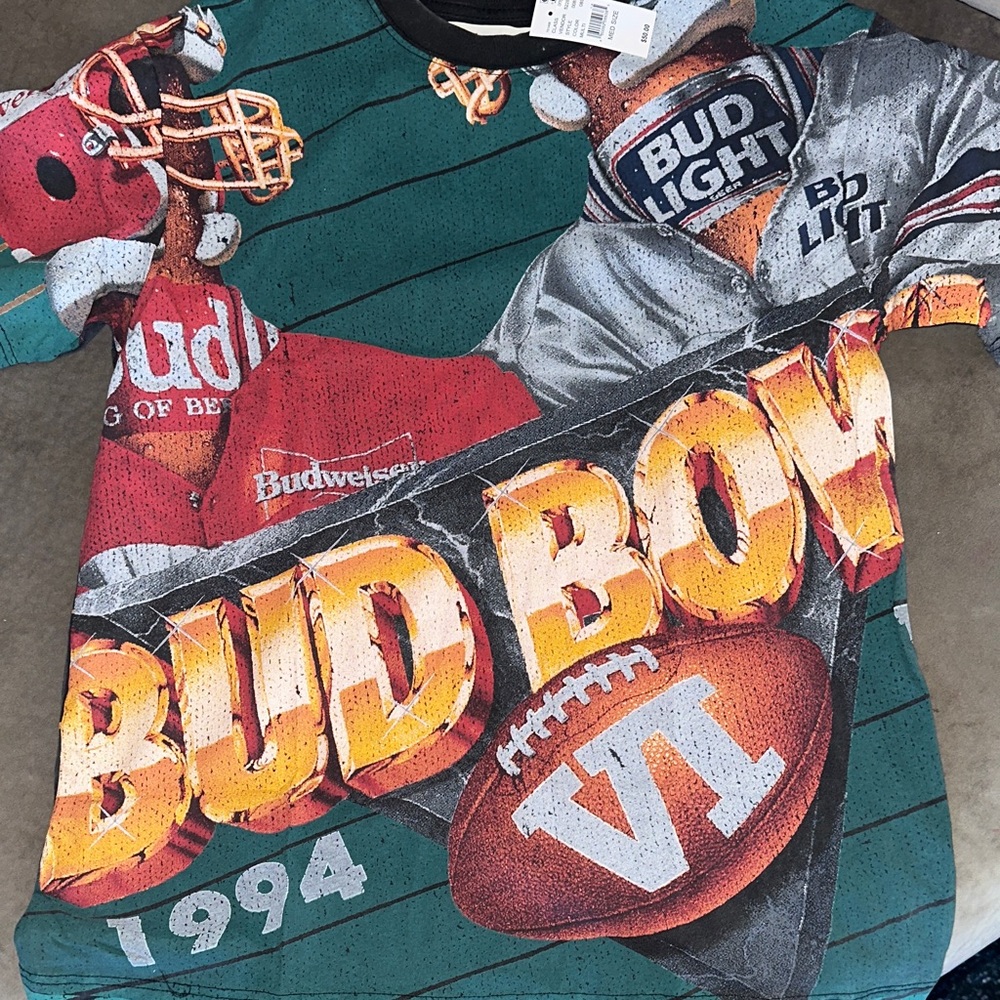Budweiser Kids Football Graphic Tee - Green and Orange - Picture 3 of 6
